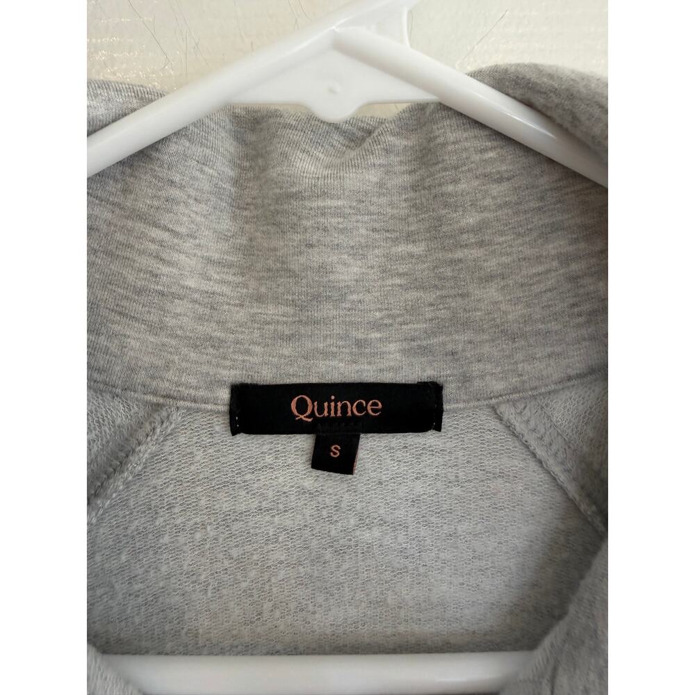 Quince SuperSoft Fleece Half Zip Heather Grey Size S Small - Picture 4 of 7